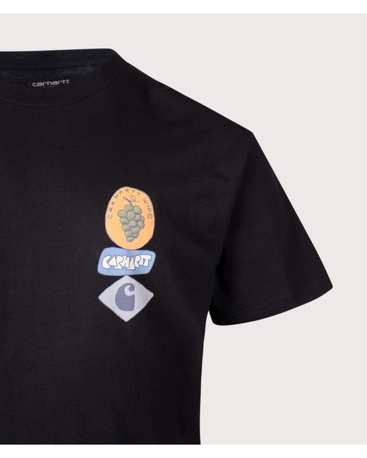 Carhartt Black Loose Fit Stacked Grapes T-Shirt for men