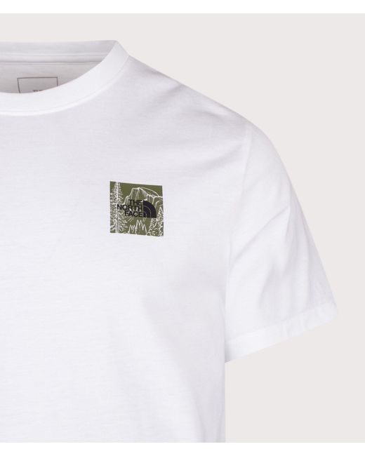 The North Face White Regular Fit Monte Graphic T-Shirt for men