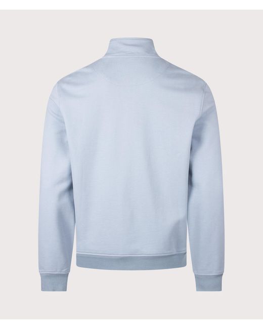 Belstaff Blue Regular Fit Quarter Zip Sweatshirt for men