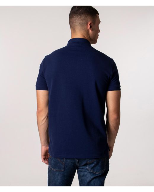 Polo Ralph Lauren Blue Custom Slim Fit Mesh Polo Shirt for men