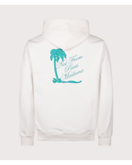 Drole de Monsieur Blue Palm Slogan Hoodie for men