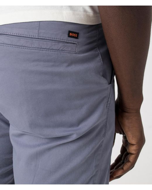 Boss Blue Slim Fit Chino Shorts for men