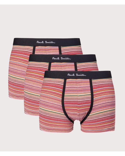Paul Smith Pink 3 Pack Signature Trunks for men
