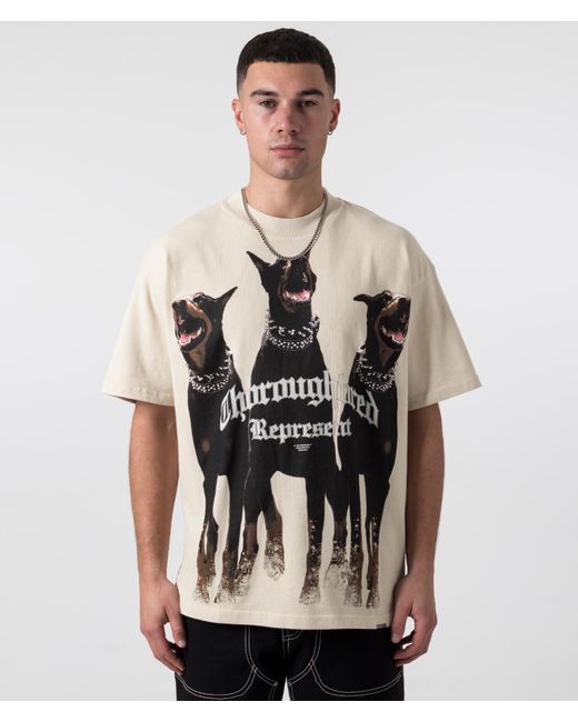 Represent Brown Oversized Thoroughbred T-shirt for men