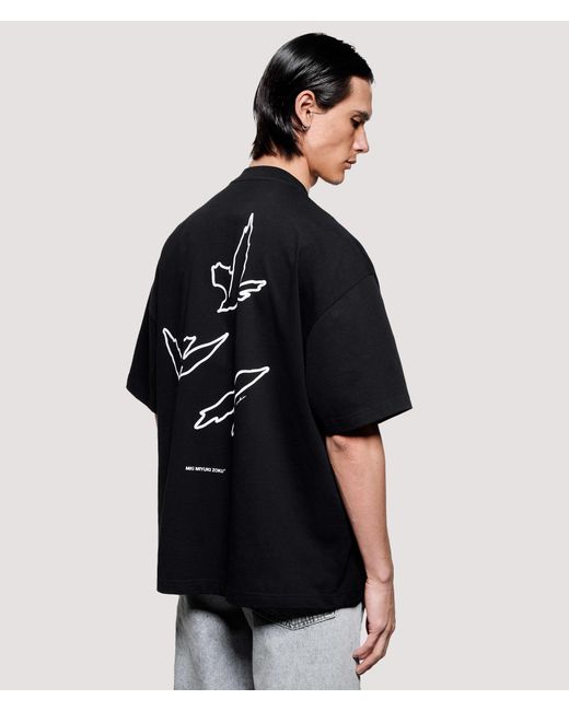 MKI Miyuki-Zoku Black Box Fit Flight T-Shirt for men