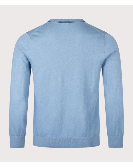 Paul Smith Blue Regular Fit Zebra Logo Crewneck Jumper for men