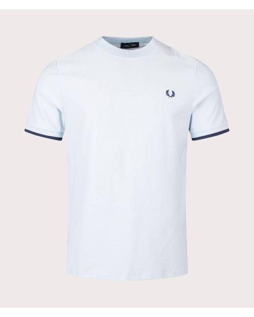 Fred Perry White Tipped Cuff Piqué T-shirt for men