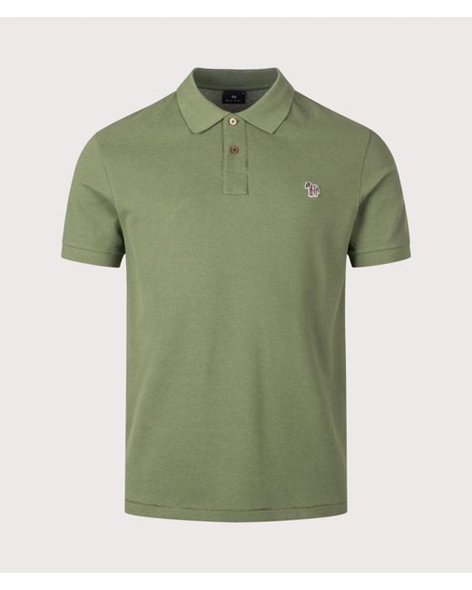 Paul Smith Green Regular Fit Zebra Polo Shirt for men