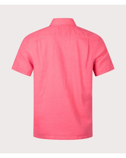 Polo Ralph Lauren Pink Classic Fit Short Sleeve Plain Weave Shirt for men