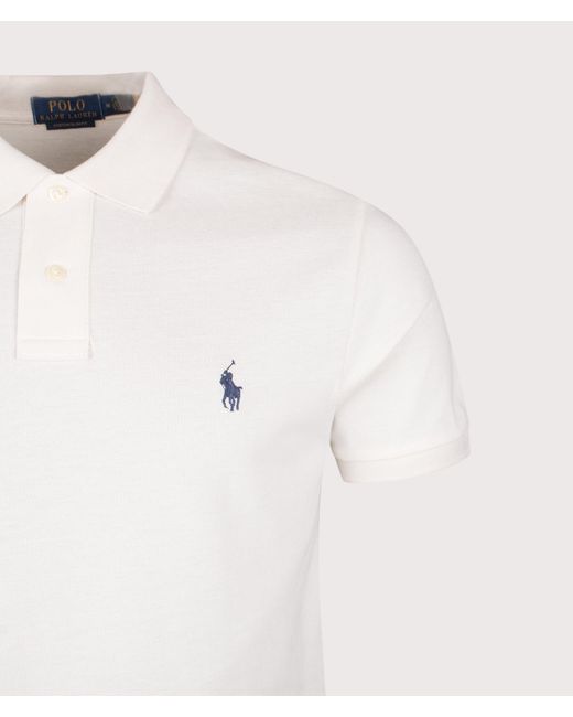 Polo Ralph Lauren Natural Custom Slim Fit Mesh Polo Shirt for men