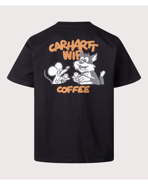 Carhartt Blue Loose Fit Coffee Break T-Shirt for men