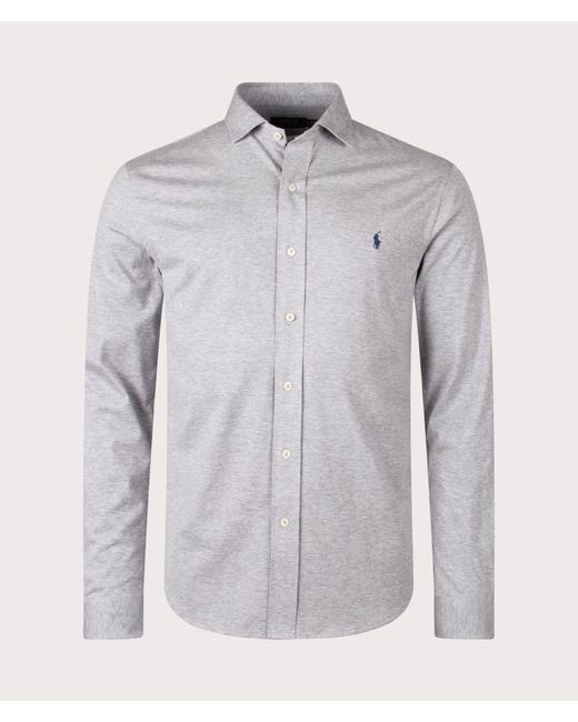Polo Ralph Lauren Gray Estate Collar Jersey Shirt for men