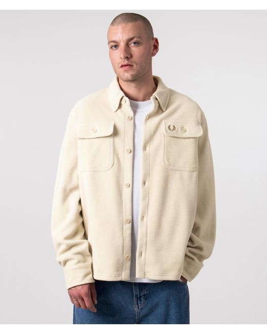 Fred Perry Natural Fleece Overshirt for men