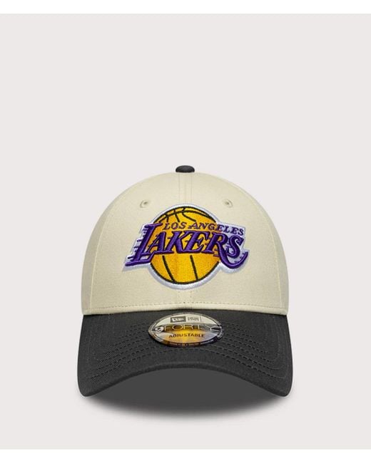 KTZ Black La Lakers Nba Colour Block 9Forty Adjustable Cap for men