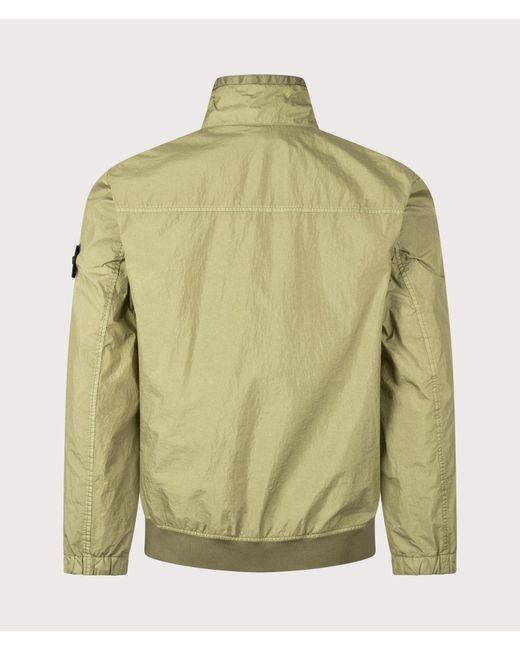 Stone Island Green Garment Dyed Crinkle Reps Ny Jacket for men