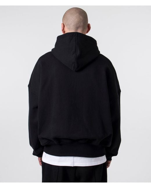 FLORENCE BLACK Black Oversized Hoodie for men
