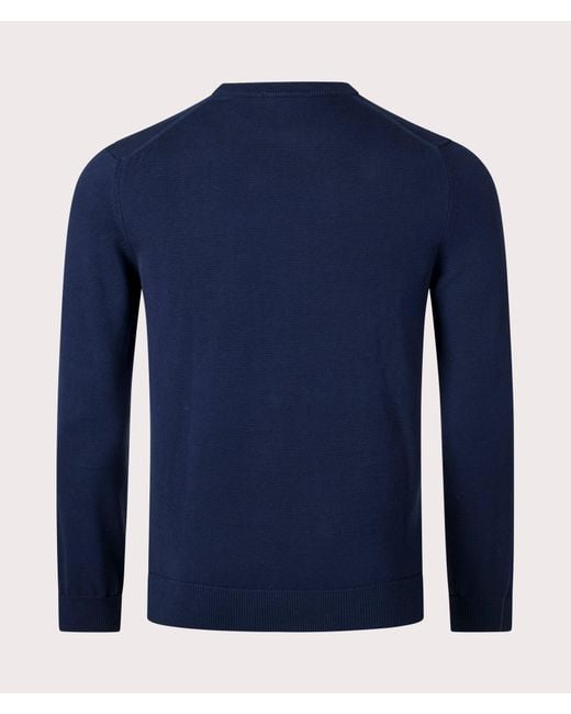 Lacoste Blue Croc Logo Knitted Jumper for men