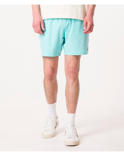 Polo Ralph Lauren Green Regular Fit Traveler Mid Trunks for men