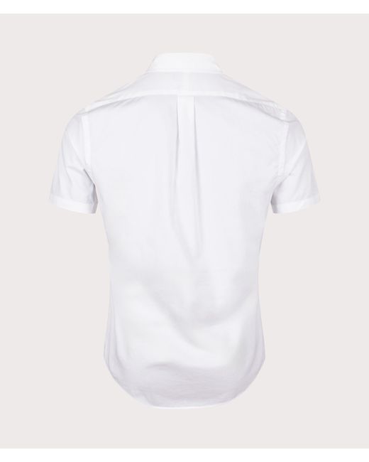 Polo Ralph Lauren White Slim Fit Short Sleeve Twill Sport Shirt for men