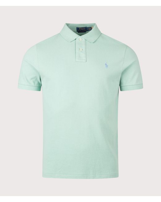 Polo Ralph Lauren Green Custom Slim Fit Mesh Polo Shirt for men