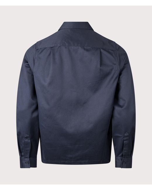 Fred Perry Blue Regular Fit Twill Overshirt for men