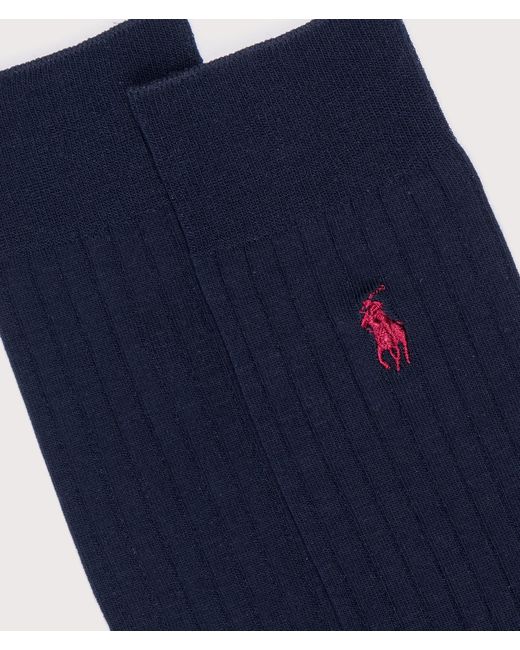 Polo Ralph Lauren Blue Rib-Knt Luxury Socks for men