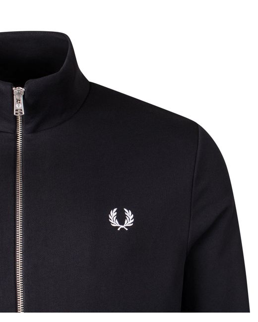 Fred Perry Blue Regular Fit Zip Through Sweatshirt for men