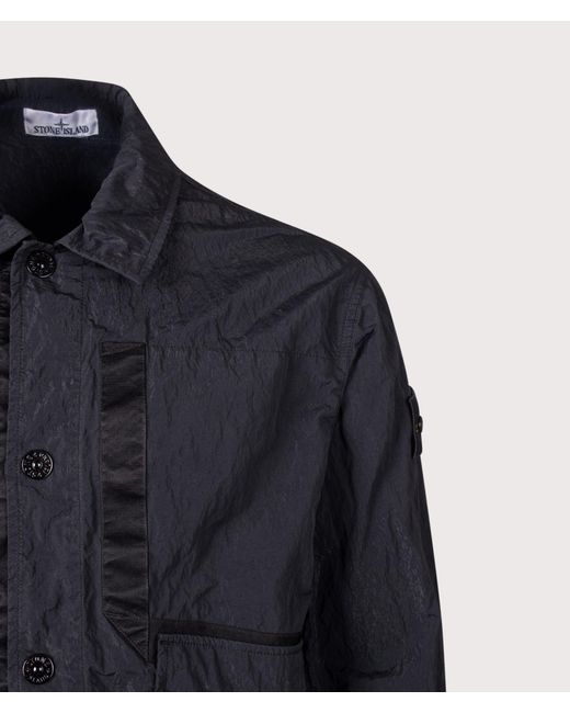 Stone Island Blue Warp Rib Nylon-Tc Jacket for men