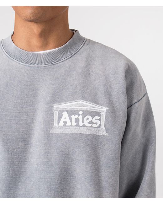 Aries Gray Premium Aged Temple Sweatshirt for men