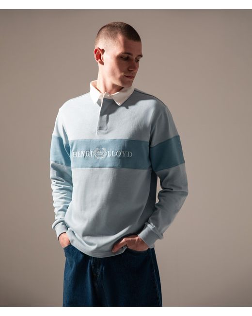 Henri Lloyd Blue Voyager Rugby Shirt for men