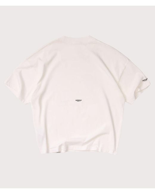 Represent White Oversized Micro Owners Club T-Shirt for men