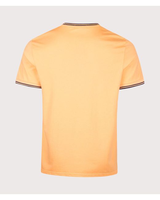 Fred Perry Orange Regular Fit Twin Tipped T-Shirt for men
