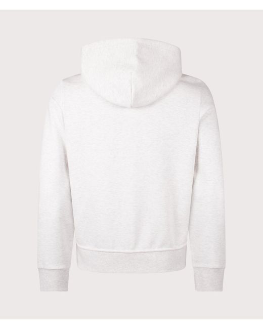 Polo Ralph Lauren White Zip Through Double Knit Hoodie for men