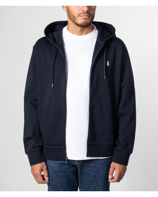 Polo Ralph Lauren Blue Zip Through Hoodie for men