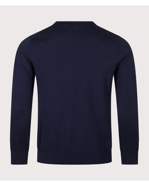 Paul Smith Blue Regular Fit Zebra Logo Crewneck Jumper for men