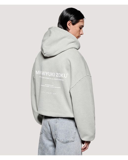 MKI Miyuki-Zoku Gray Box Fit Design Studio Hoodie for men