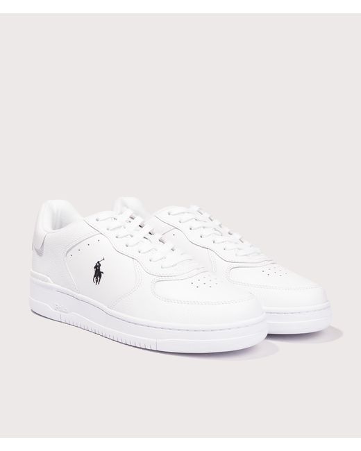 Polo Ralph Lauren White Leather Court Master Trainers for men