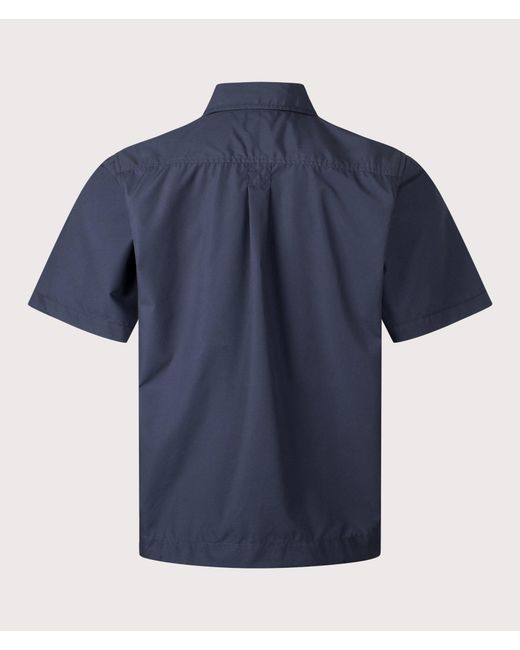Universal Works Blue Recycled Polytech Z Tech Overshirt for men