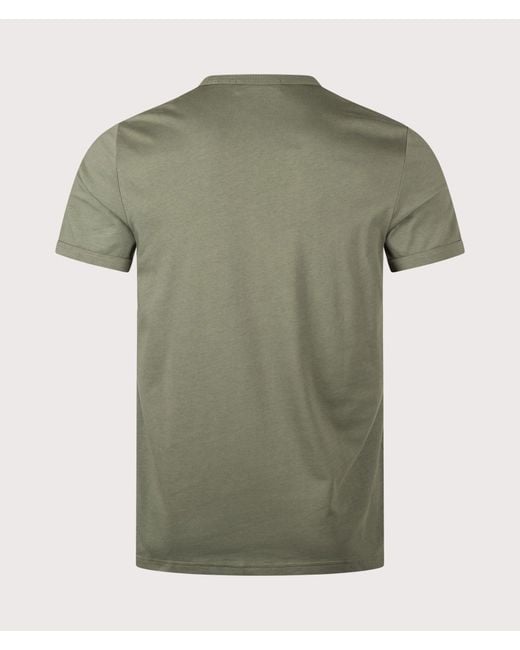 Fred Perry Green Regular Fit Ringer T-Shirt for men