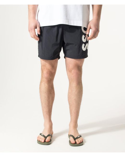 Boss Blue Regular Fit Octopus Swim Shorts for men