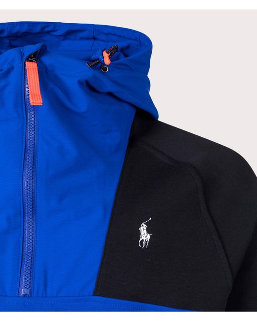 Polo Ralph Lauren Blue Quarter Zip Water Repellent Hybrid Jacket for men