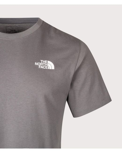 The North Face Gray Regular Fit Vertical Graphic T-Shirt for men