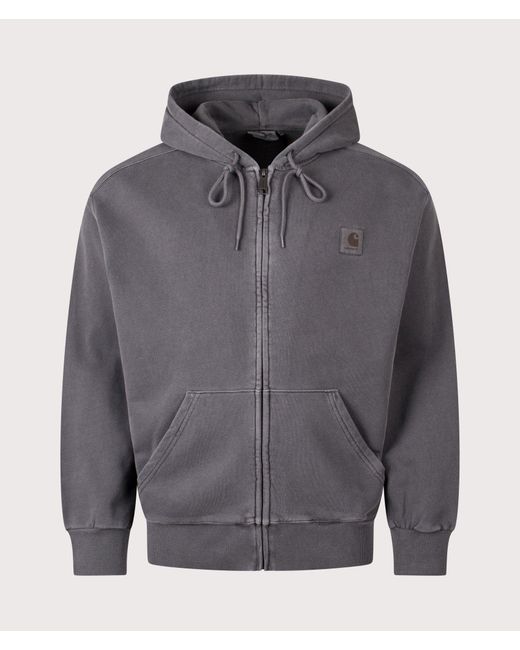 Carhartt Gray Balloon Fit Nelson Zip Through Hoodie for men