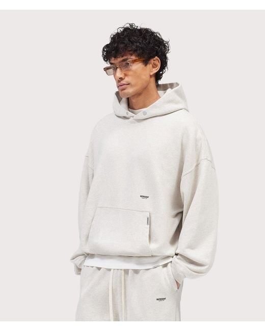 Represent White Oversized Micro Owners Club Hoodie for men