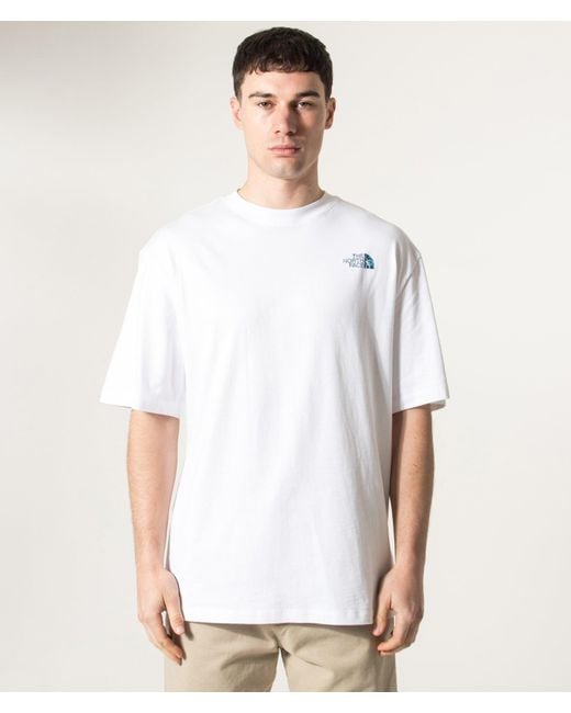 The North Face White Oversized Fit Liquid Nse Box Graphic T-Shirt for men