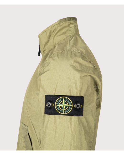 Stone Island Green Garment Dyed Crinkle Reps Ny Jacket for men