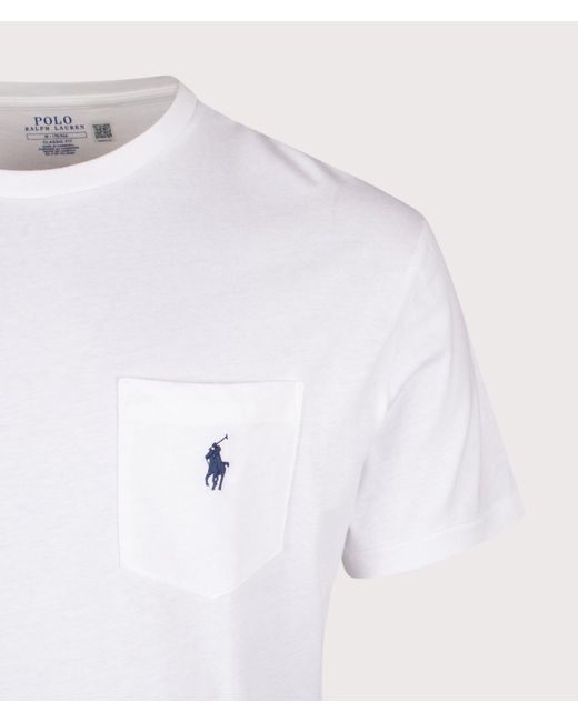 Polo Ralph Lauren White Classic Fit Jersey Pocket T-Shirt for men