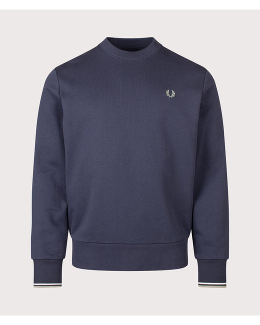 Fred Perry Blue Regular Fit Crew Neck Sweatshirt for men