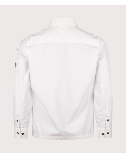 C P Company Natural Organic Gabardine Zipped Lens Overshirt for men