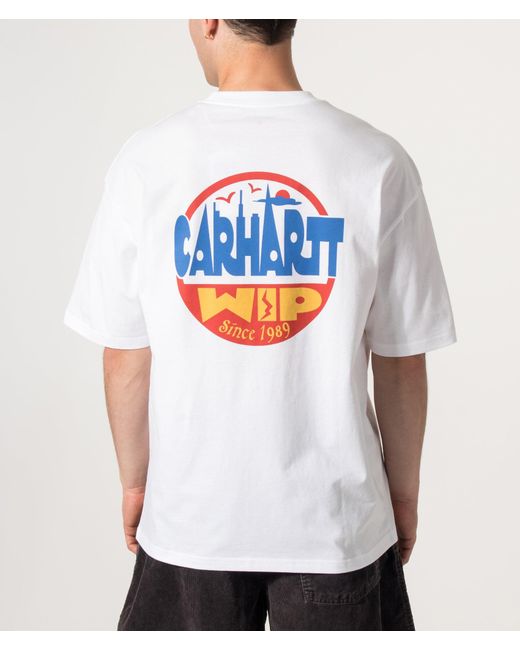 Carhartt White Oversized Fit Luggage Label T-Shirt for men
